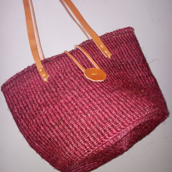 Large sisal Kiondo Kikuyu Kenya Tote bag - Picture 5 of 8